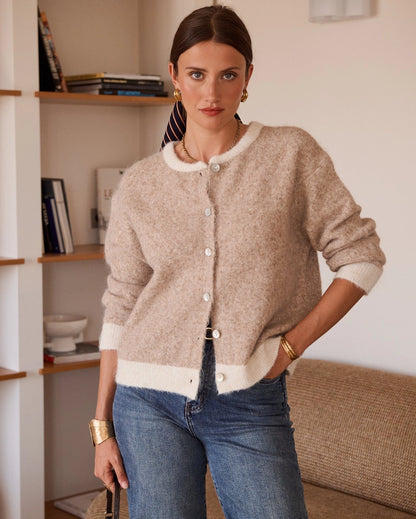 Pippa Knit Cardigan - Taupe