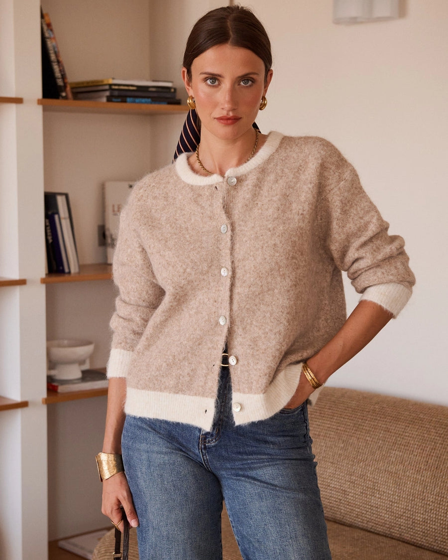 Pippa Knit Cardigan - Taupe