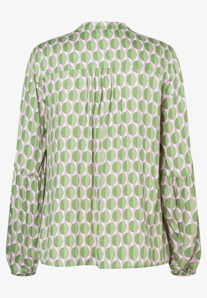 More & More - Geometrical Circle Blouse 4623 - Spring Green