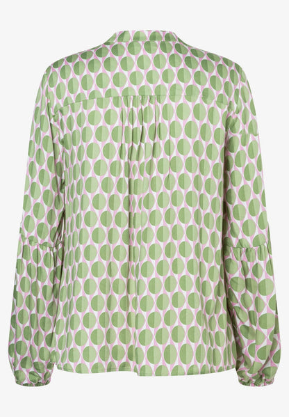 More & More - Geometrical Circle Blouse 4623 - Spring Green