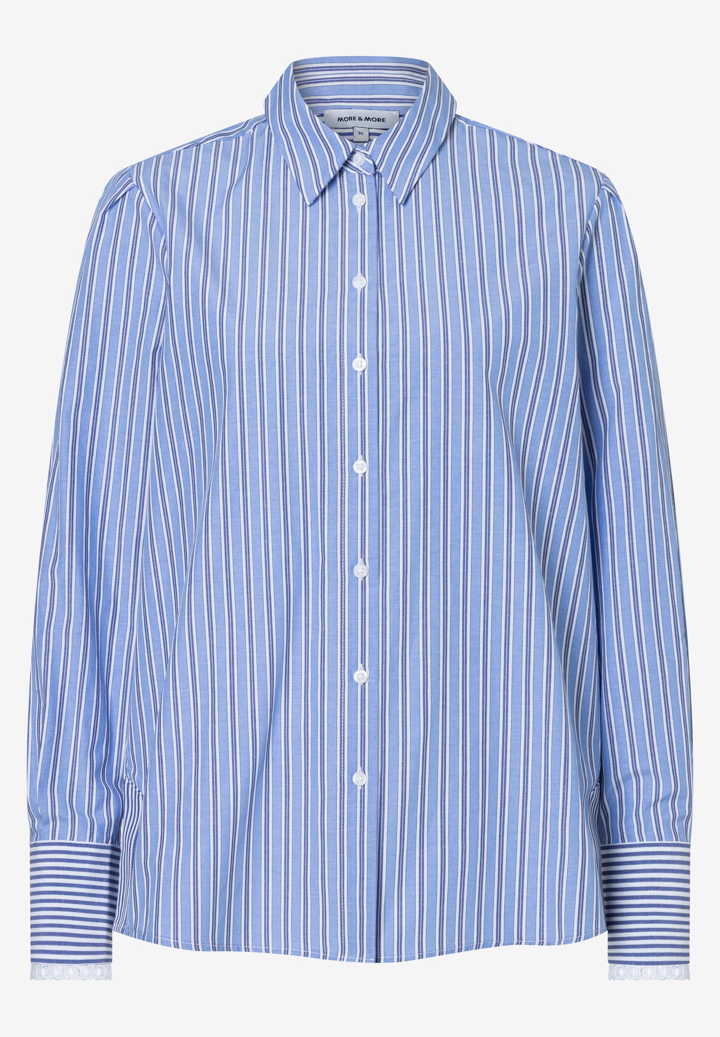 More & More Striped Blue Blouse 3373