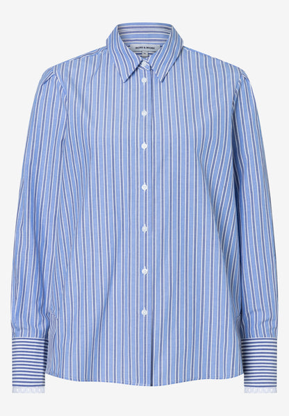 More & More Striped Blue Blouse 3373