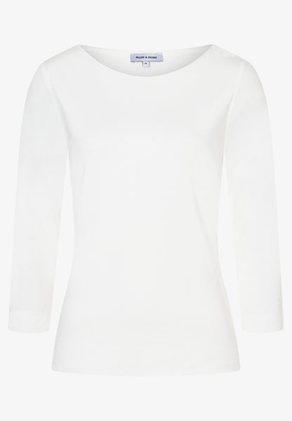 More & More 3/4 Sleeve  White T-Shirt