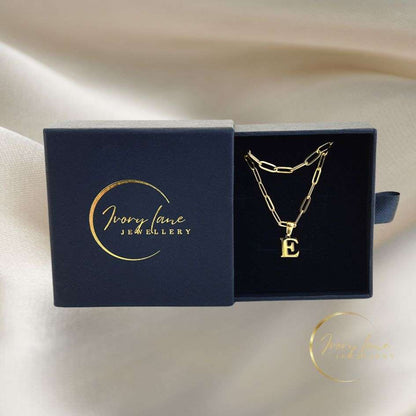 Double Layer Initial Letter Chain Necklace