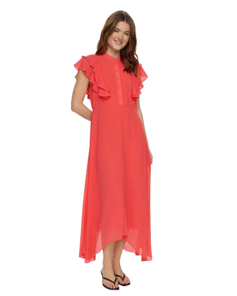 Numph - NUPARISA RUFFLE DRESS in Red