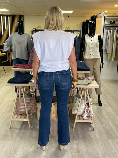 Para Mi Jade Drift Blue Flare Jeans