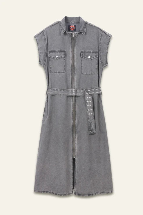 Vero Denim Dress in Anthracite