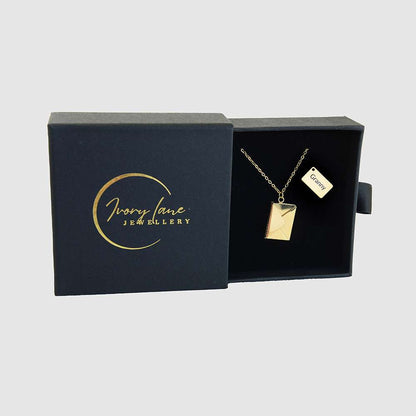 Momentous Collection Envelope Engravable Pendant Gold