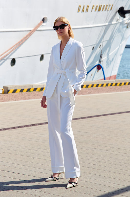 Feria White Tie Blazer