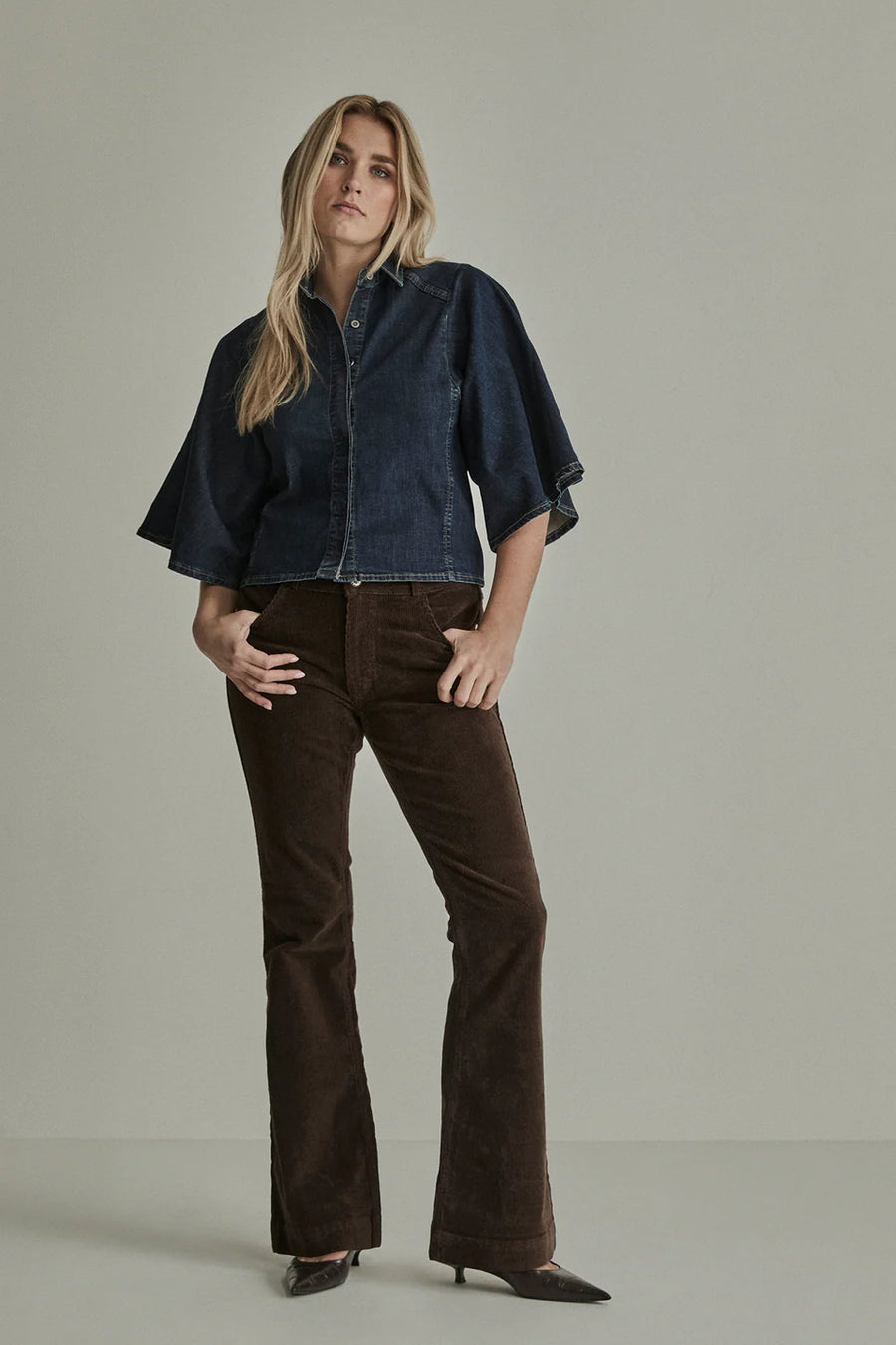 Para Mi  Jade  Vintage Corduroy In Brown