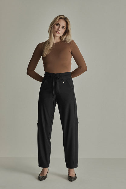 Para Mi Coco Crepe Black Trousers