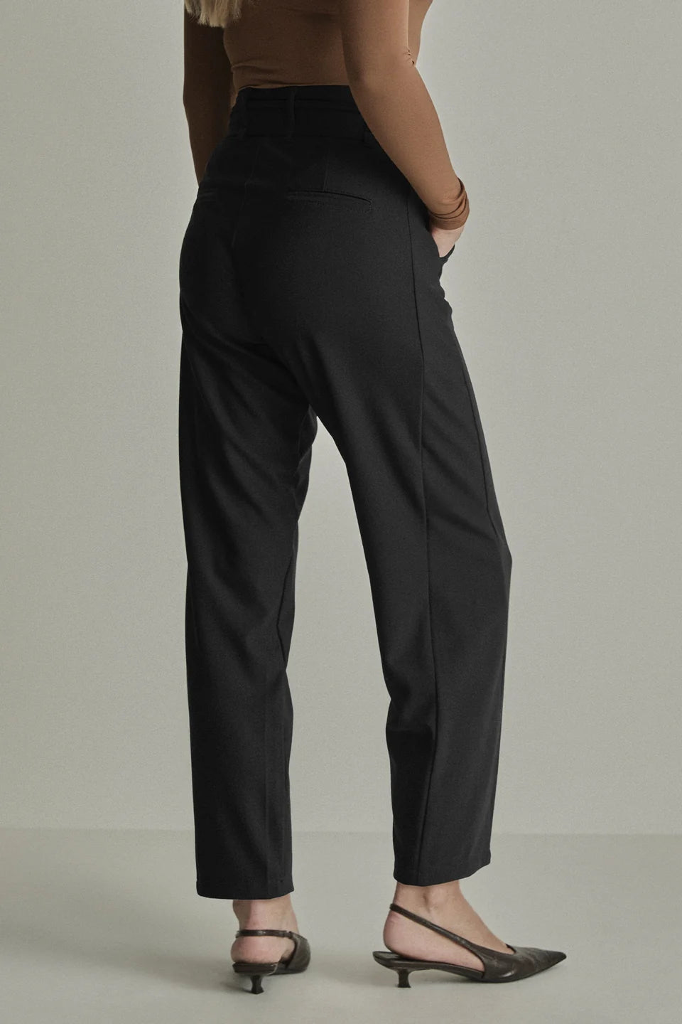 Para Mi Coco Crepe Black Trousers