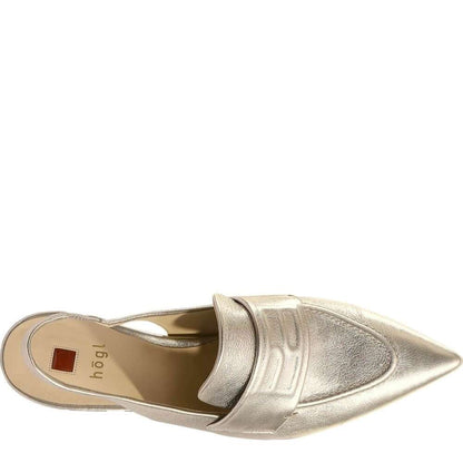 Hogl Metallic Gold Slingback Heels