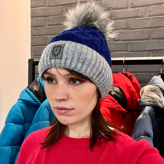 Perfect Hats Olga Two Tone Royal Blue Grey