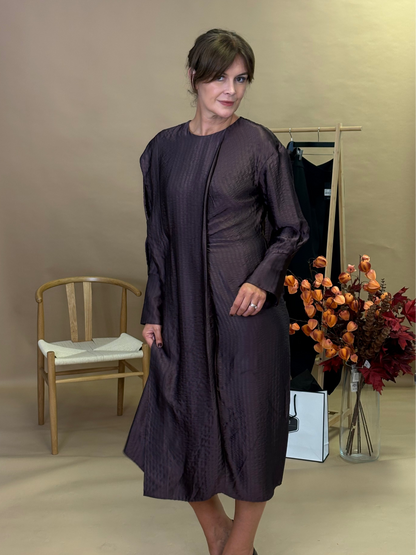 Kameya Kora Panelled Dress - Brown