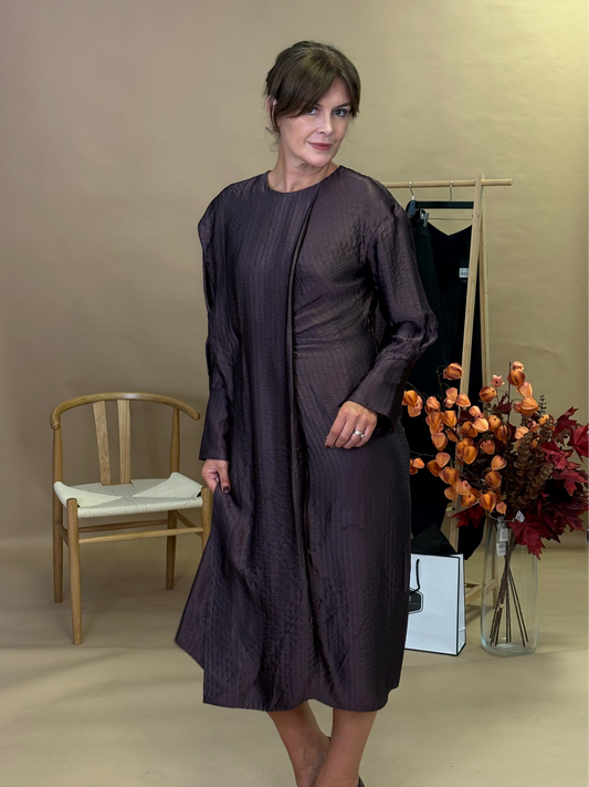 Kameya Kora Panelled Dress - Brown