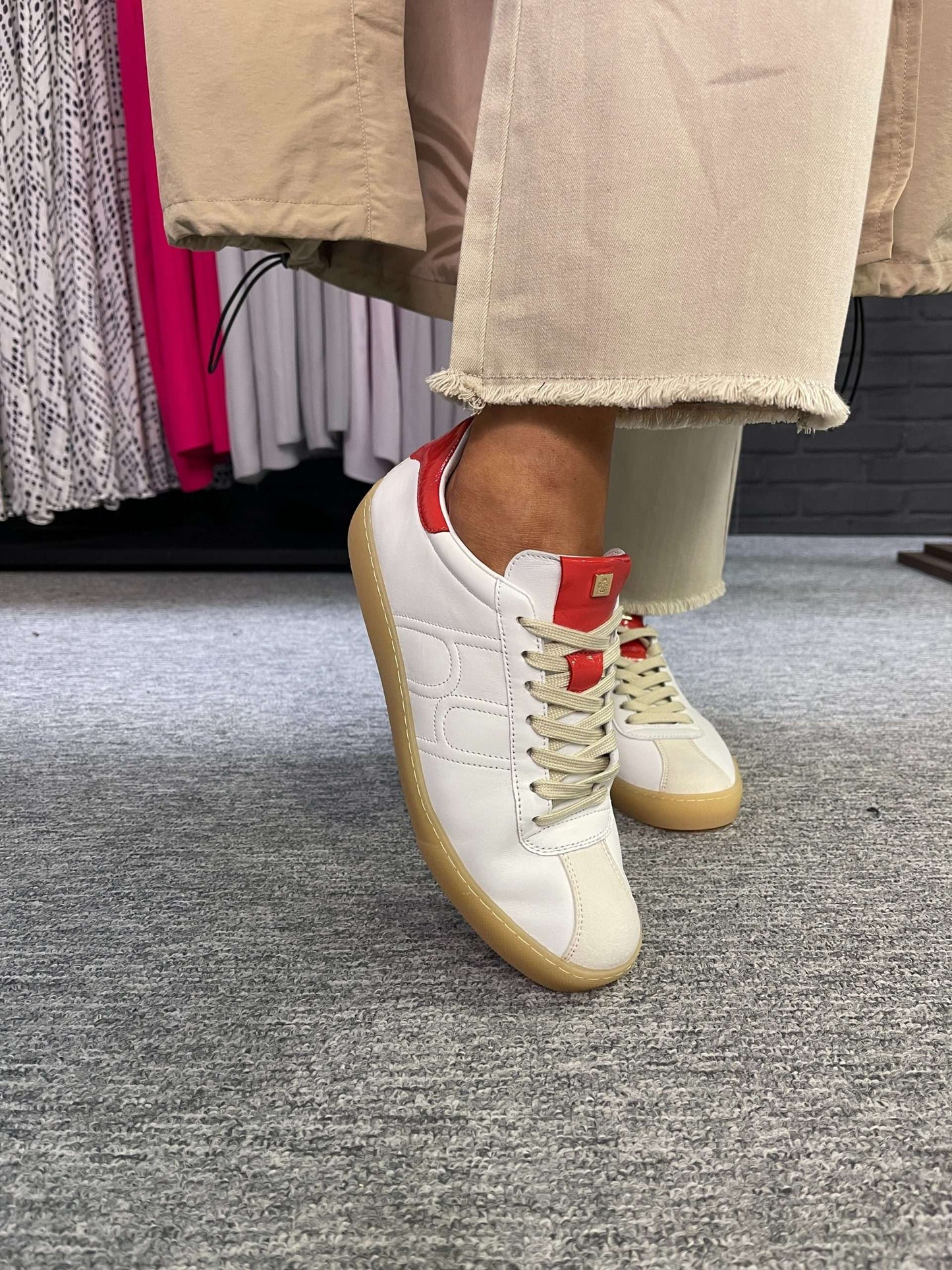 Hogl 9100310 White/Red Trainers