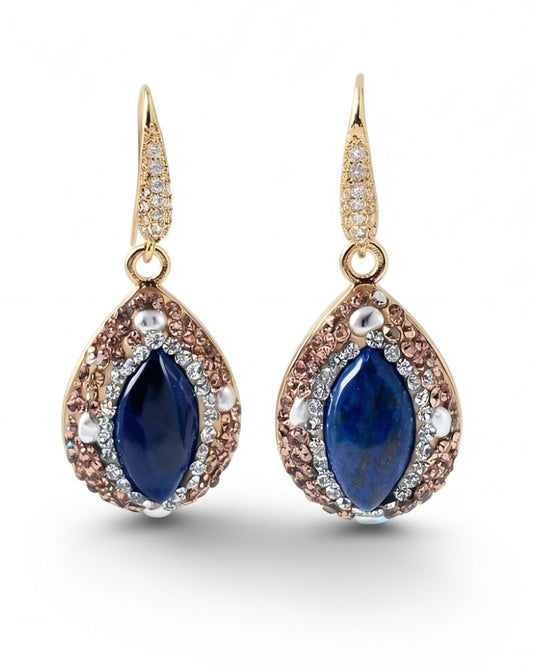 Ocean Blue Gemstone Earrings