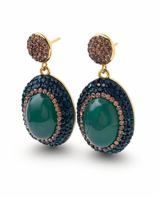 Gabby Emerald Gemstone earrings