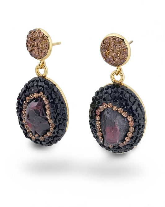 Meghan Magenta Gemstone Earrings