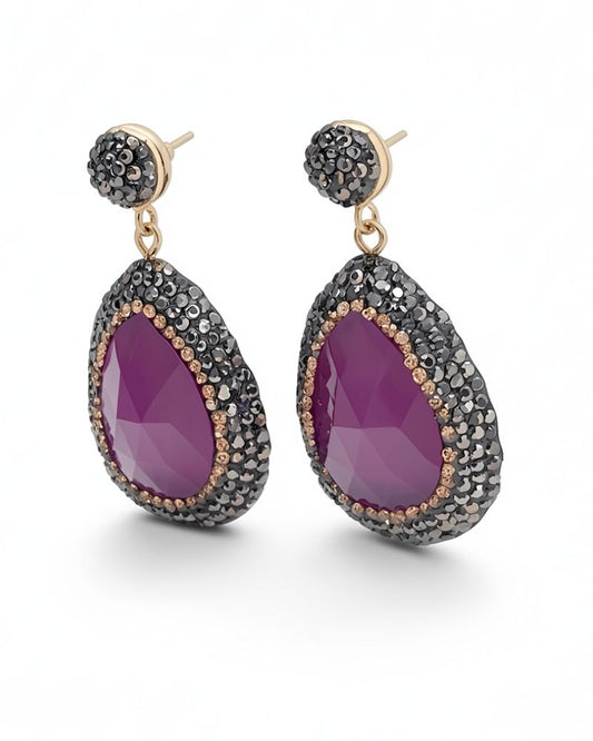 Fiona Pink Premium Earrings