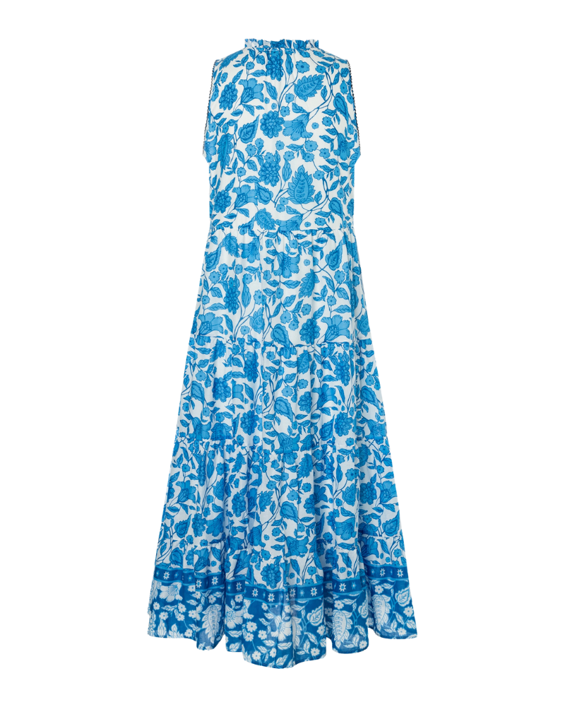 More & More Ornamental Print Dress in Blue