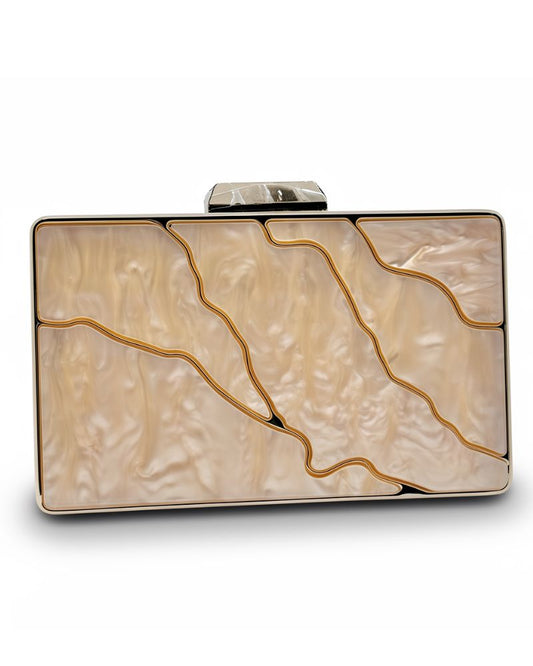 Coralie Clutch in Gold