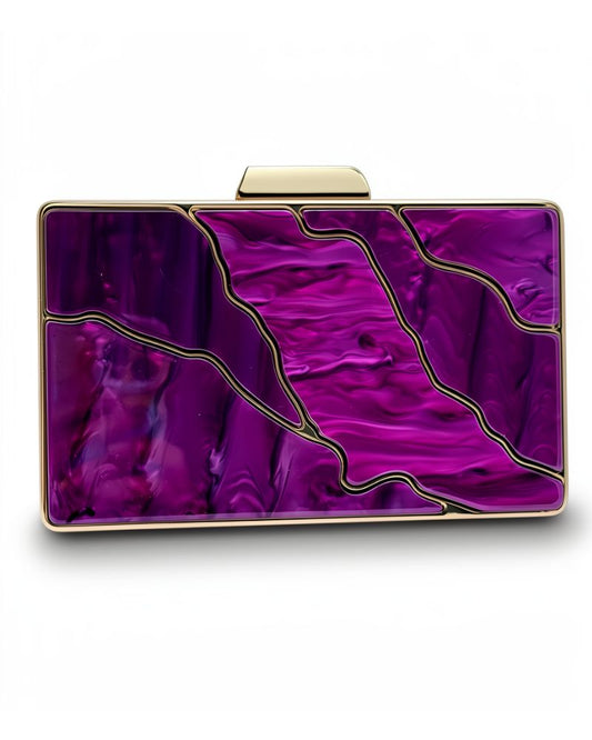 Coralie Clutch in Purple