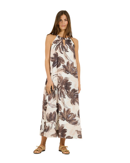 More & More Floral Maxi Dress in Brown
