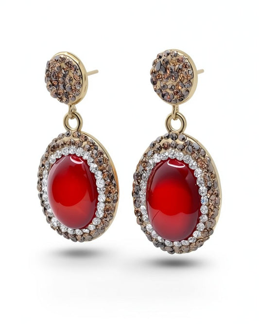 Nevae Coral Gemstone Earrings