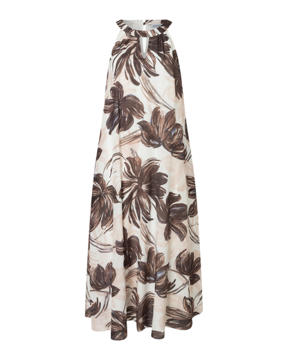 More & More Floral Maxi Dress in Brown