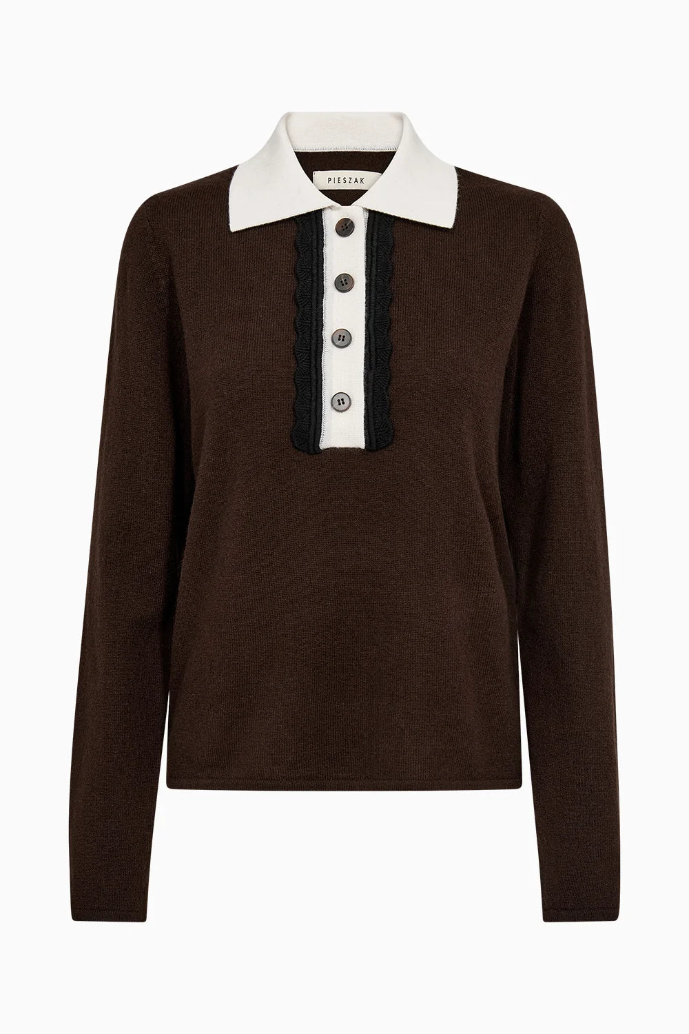 Pieszak Abby Polo Knit - Black Coffee