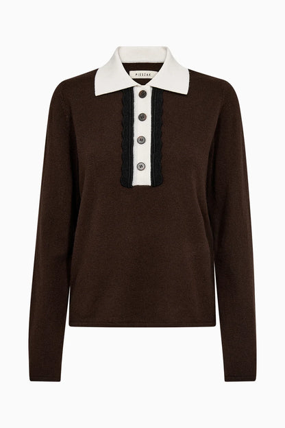 Pieszak Abby Polo Knit - Black Coffee