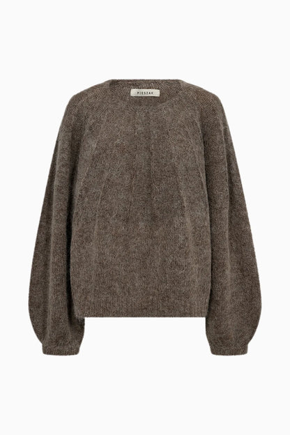 Pieszak Maddie LS Knit - Black Coffee Melange