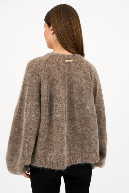 Pieszak Maddie LS Knit - Black Coffee Melange