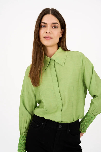 Pieszak Viola Beaded Shirt - Stunning Green