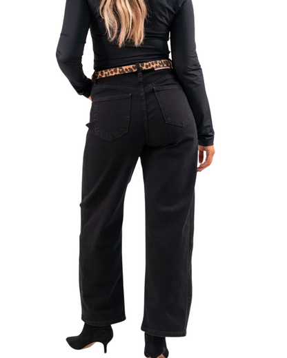 Love Laura Carrot Barrel Jeans in Black