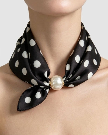 Orla Magnetic Pearl Scarf – Black