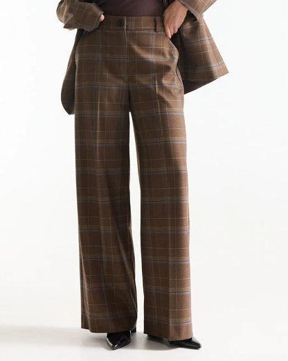 Jansen Amsterdam - Kian Pants – Brown Check Trousers