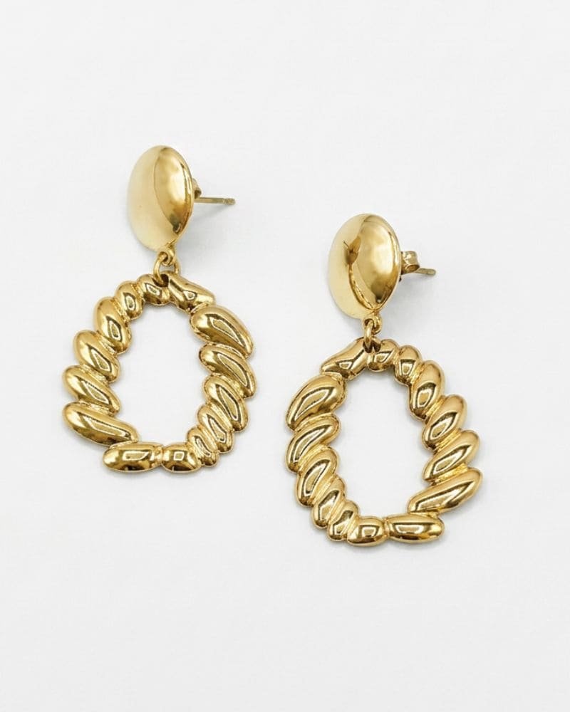 Tara Twisted Oval Drop Earrings