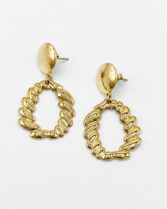 Tara Twisted Oval Drop Earrings