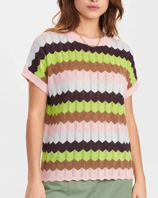 Numph - NUSERENA CAPSLEEVE PULLOVER - Pink Lady