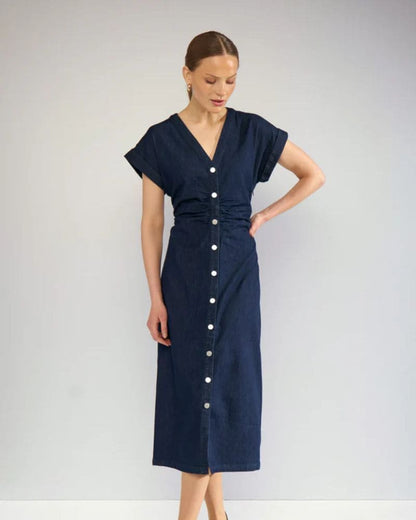 Numph - NUALETTA DRESS - Dark Blue Denim