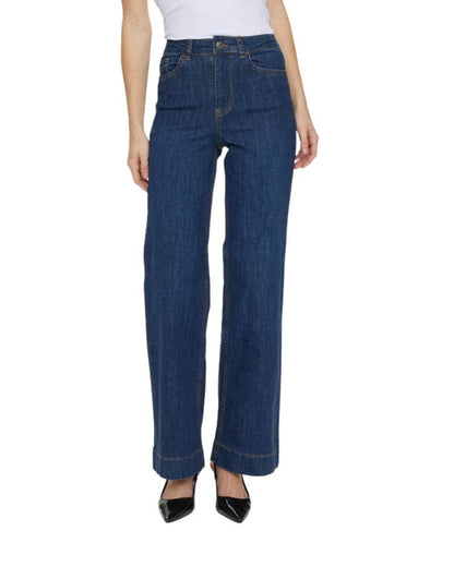 Numph - NUPARIS HR WIDE JEANS - Dark Blue Denim