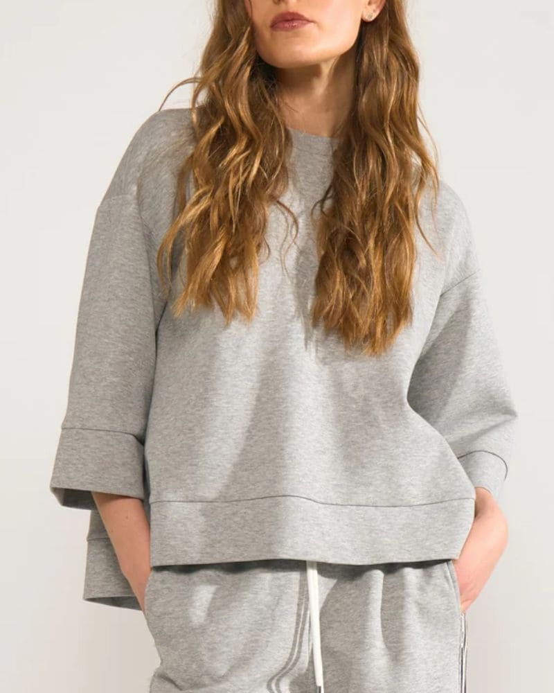 Numph NUNATHALIE Sweat - Medium Grey Mel