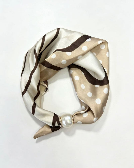 Dot Beige Scarf