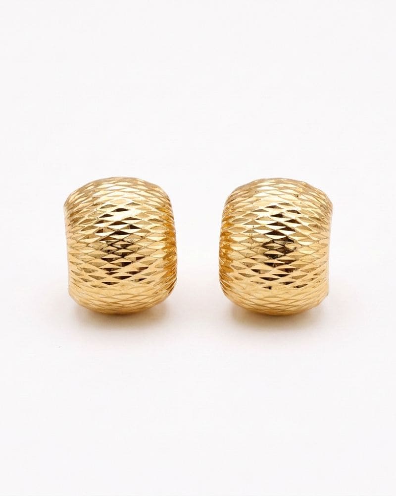 Adele Gold Textured Hoop Earrings