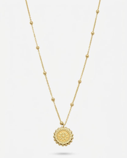 Sunny Stainless Steel Coin Pendant Necklace