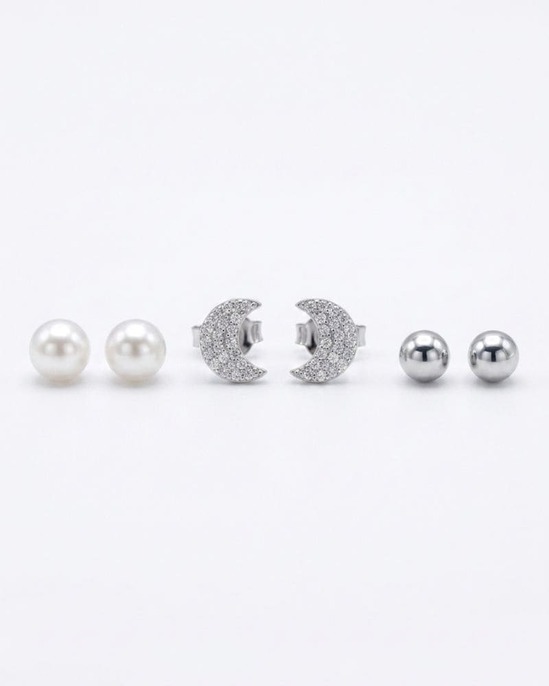Layla Silver Earring Set