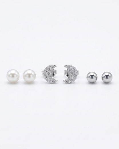 Layla Silver Earring Set